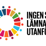Agenda 2030 logga med texten Ingen ska lämnas utanför.