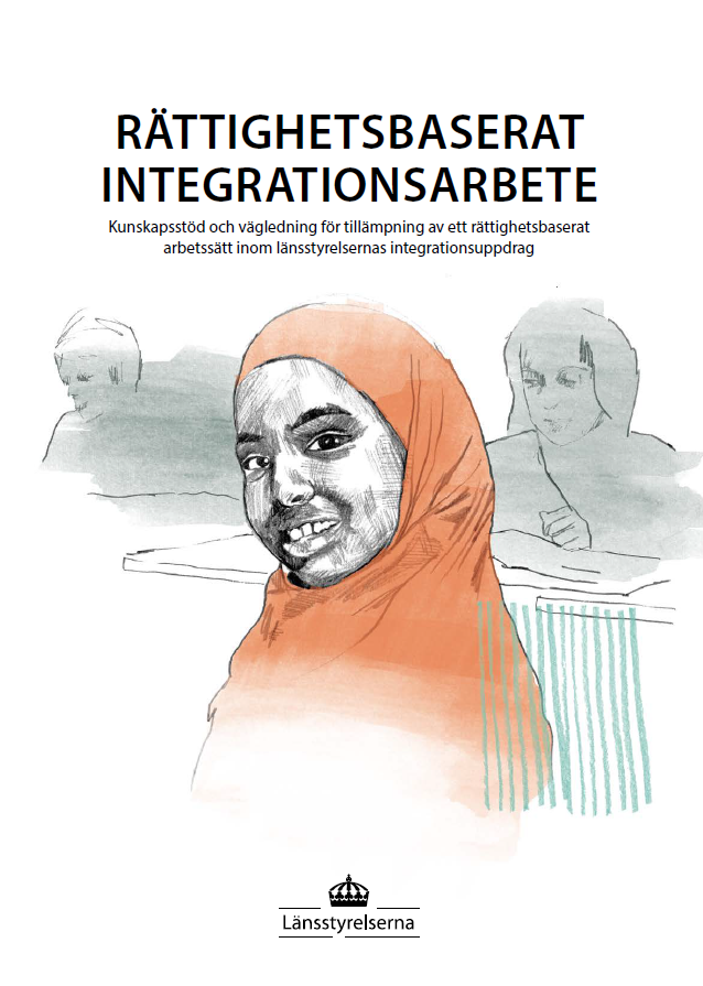 Framsidan av kunskapsstödet Rättighetsbaserat integrationsarbete